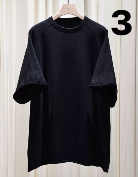 COMOLI 25SS LWコットン裏毛 半袖クルー