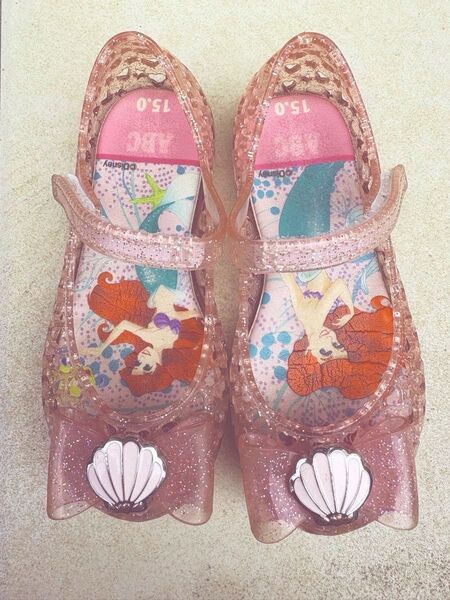 アリエル サンダル ラメ入り ピンク 15.0cm
