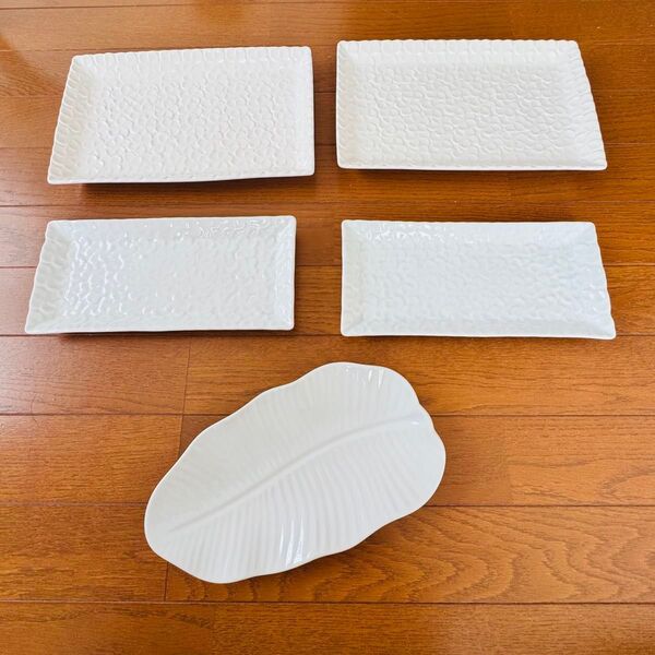美品 プルメリア 角皿プレート 洋食器
