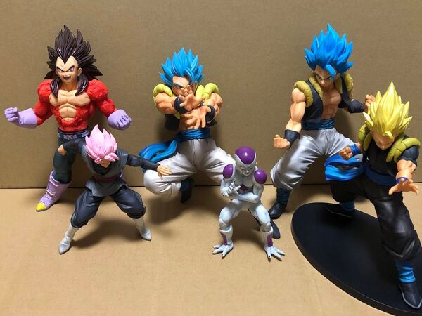 ドラゴンボール フィギュア ジャンク品 6体セット ゴジータ ゼノ/フリーザ/ゴクウブラック/ゴジータ/超サイヤ人4 ベジータ