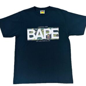 新品 A BATHING APE ブラック Tシャツ L