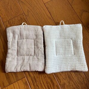 【新品未使用】無印良品 鍋つかみベージュ ホワイト