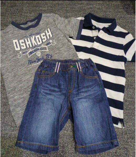 半袖 半ズボン セット売り まとめ売り 120 130 子供服 キッズ ポロシャツ ハーフパンツ ユニクロ BREEZE