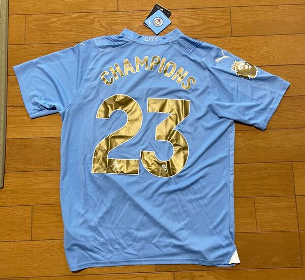 マンチェスターシティ レプリカシャツ 2022-23優勝記念品 オフィシャルPUMA サイズL ユニフォーム L