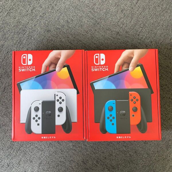 新品未開封・Nintendo Switch 有機ELモデル ホワイトとネオン2台セット