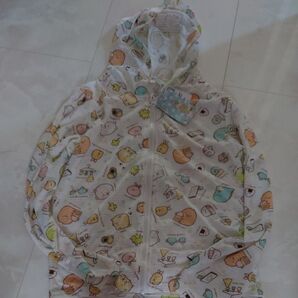 150 薄手長袖 女の子 すみっコぐらし ジップアップパーカー