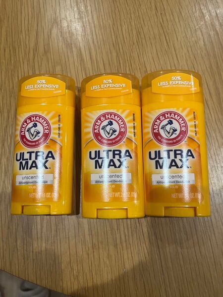 ARM & HAMMERのUltra Max無香料制汗デオドラント、ソリッドスティックブランド】ARM & HAMMER