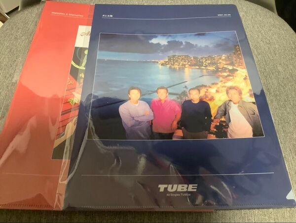 クリアファイル 2枚セット TUBE CD All Singles TUBEst Blue White