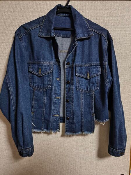 デニムジャケット ショート丈 カットオフ