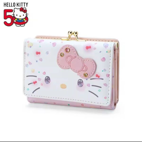 サンリオ ハローキティ 50周年記念シリーズ 折り財布 可愛い ハローキティ 財布 サンリオ かわいい