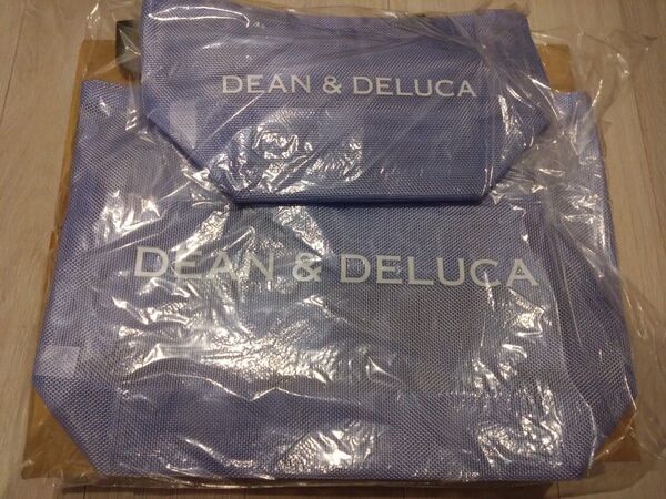 6月17日発売/新作DEAN & DELUCA メッシュトートバッグ大小2個セット ブルー 未使用