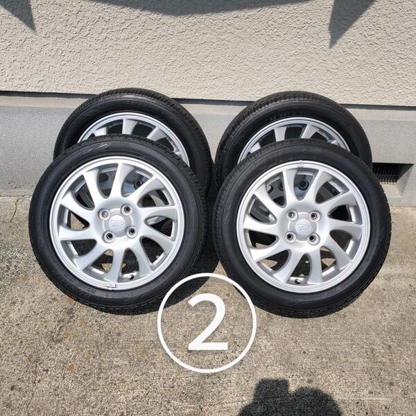 ダイハツ 純正ホイール 15インチ タイヤ4本セット ダンロップEC202 165/55R15 75V☆ バリ山 ②