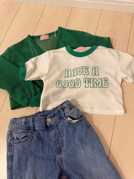 Tシャツ ヘソだし コーデ キッズ 女の子 130 セット売り おしゃれ ギャル