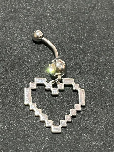 14G ドットハート ボディピアス ヘソピアス ロブ バナナバーベル