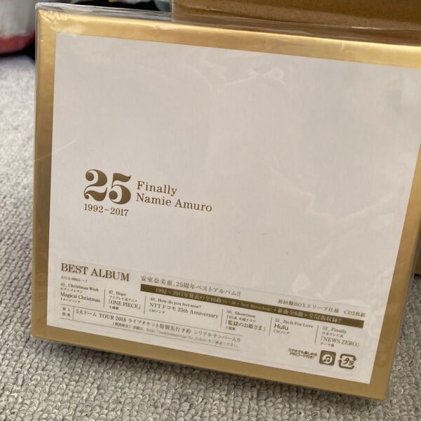 初回盤BOXスリーブ仕様 Finally 安室奈美恵 25th ベストアルバム CD3枚組 初回限定 ゴールド 初回盤 ボックス付