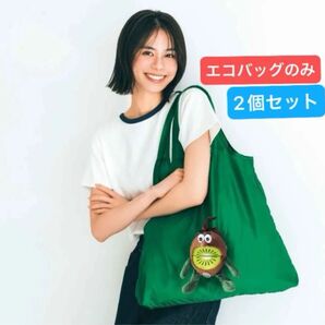 2個 InRed インレッド 7月号 付録のみ ゼスプリ キウイブラザーズ チャームにもなる ぬいぐるみ エコバッグ 付録