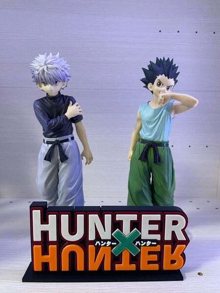 1番くじ HUNTER×HUNTER ハンターハンター キルア ゴン フィギュア 2体セット 【タイトルロゴ付き】