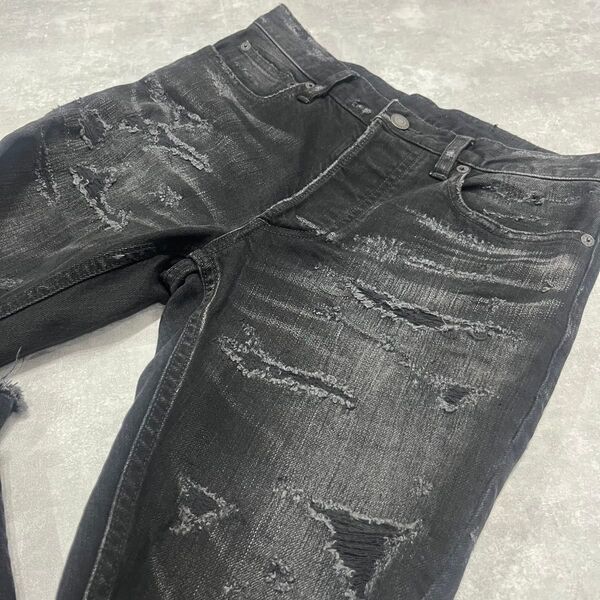 MINEDENIM 17AW フルクラッシュデニム グレー rollin限定