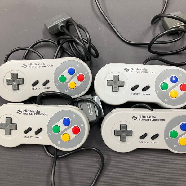 スーパーファミコン SFC コントローラー 4台セット 分解清掃済 ゴム交換済