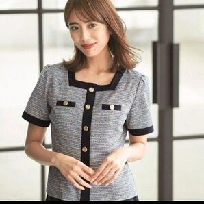 アンジョア オーバーブラウス サマージャケット ソフトジャケット 事務服 11号 制服 オフィス 春夏 半袖