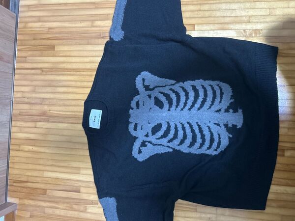 amok /アモク/別注BONE KNIT ニット セーター 長袖 ブラック