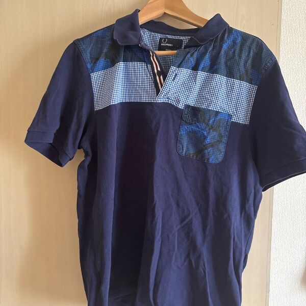 FRED PERRY 半袖 ポロシャツ ネイビー