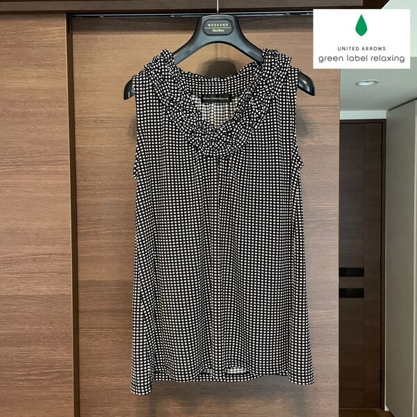 ☆green label relaxing UNITED ARROWS グリーンレーベルリラクシング ノースリーブブラウス『F』☆