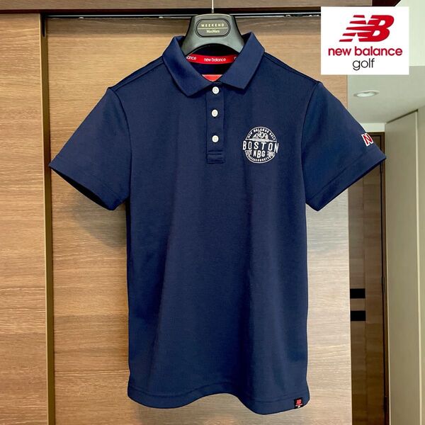 ☆定価9680円 new balance golf ニューバランスゴルフ ネイビーポロシャツ『2』☆