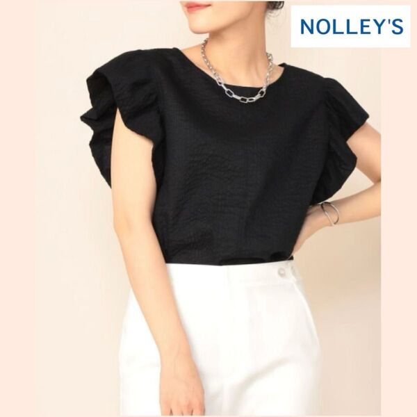 ☆定価10780円 新品タグ付 NOLLEY’S(ノーリーズ)ラッフルブラウス『38』☆