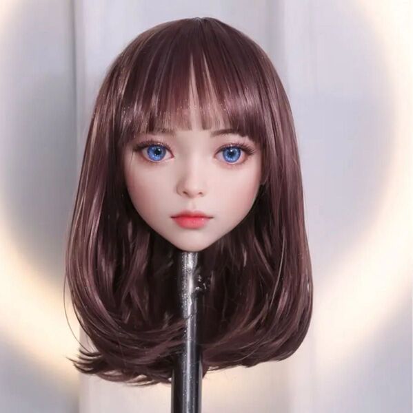 リアル ドールヘッド ウィッグ付き 等身大ヘッド 美少女 リアルドール セクシー
