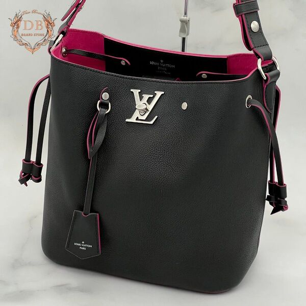 ルイヴィトン ロックミー バケット ショルダー ワンショルダー ブラック ピンク Louis Vuitton レディース バッグ