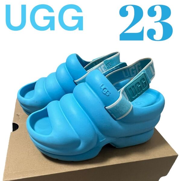 アグ UGG スポーツサンダル アーイヤー 水色 23cm
