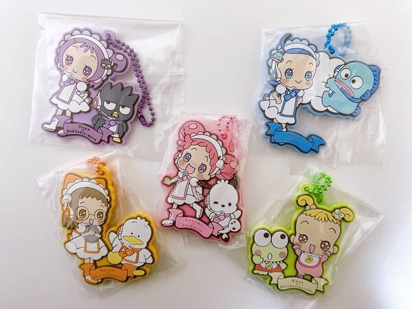 おジャ魔女どれみ×はぴだんぶい スペシャルラバーマスコット 5点セット