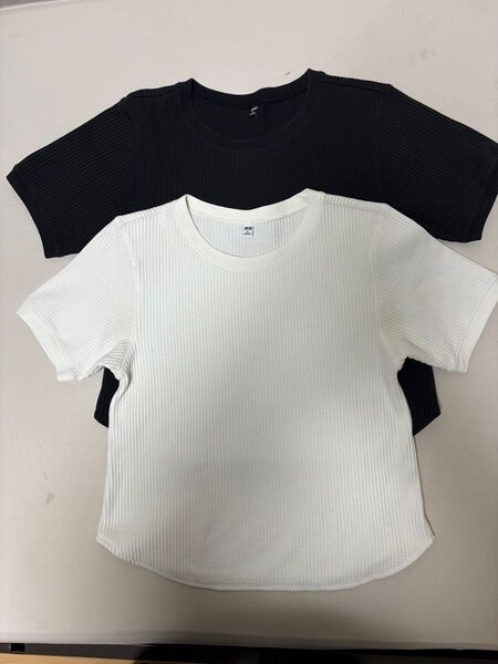 ユニクロ ワッフル クルーネック 半袖Tシャツ 415632