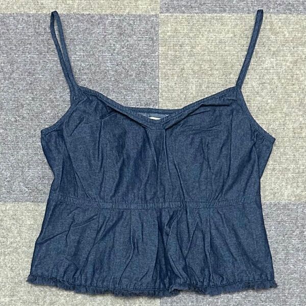 美品 earth music&ecology ビスチェ カットソー トップス レディース ブルー Mサイズ