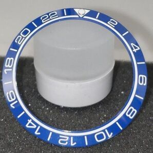 ベゼルインサート 38×30.6mm セラミック製 在庫1枚のみ SEIKO MOD シルバー ルミナス ブルー