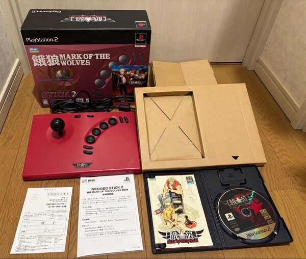 SNK PS2用 ネオジオスティック2 餓狼マークオブウルブスバージョン ゲームソフト付きコントローラー