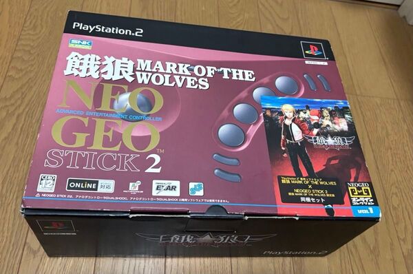 SNK PS2用 ネオジオスティック2 餓狼マークオブウルブスバージョン ゲームソフト付きコントローラー