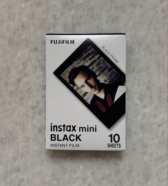 instax mini BLACK INSTANT FILM 富士フイルム チェキフィルム FUJIFILM