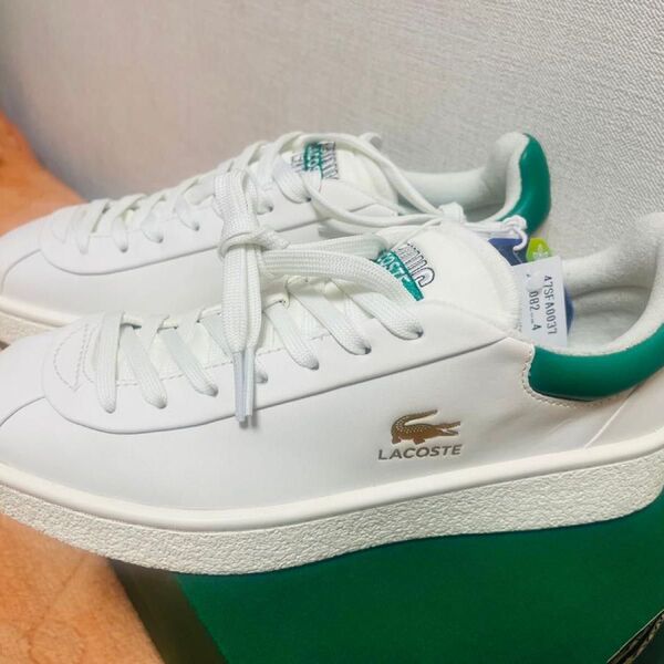 新品未使用タグ付き LACOSTE スニーカー 白×緑 未使用