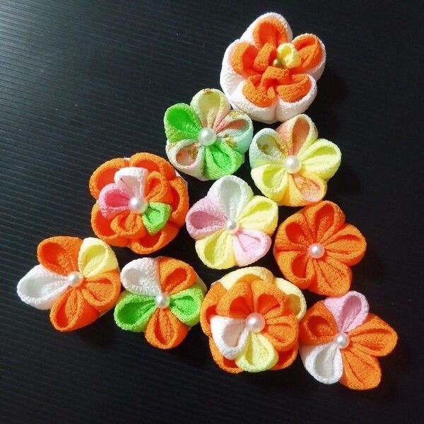 つまみ細工 お花パーツ33