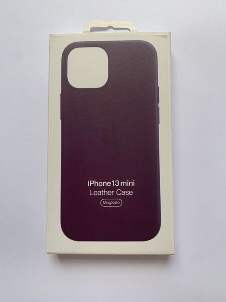 Apple純正 iPhone 13 mini レザーケース ダークチェリー