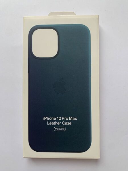 iPhone 12ProMax レザーケース 新品 バルティックブルー純正