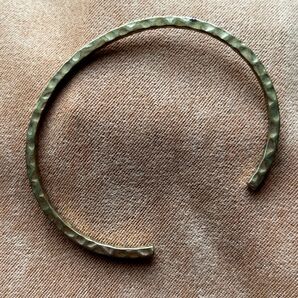 真鍮無垢 バングル brass ブラス 平打ち ヴィンテージ調 ブレスレット