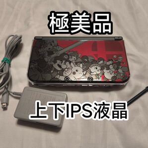 Newニンテンドー3DS LL 大乱闘スマッシュブラザーズ エディション 純正タッチペン。SD。上下IPS液晶。初期化済。充電器