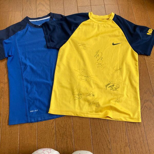 NIKE 子ども服 半袖Tシャツ2枚セット 140㎝ 半袖トレーニングウェア スポーツウェア サッカー練習着