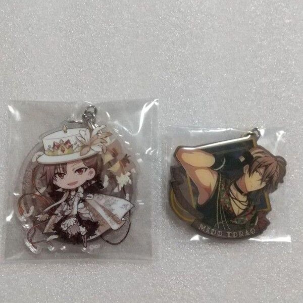 アイドリッシュセブン 御堂虎於 きゃらふぃーゆ ゆらゆらチャーム 2点 セット アイナナ アクリルキーホルダー ZOOL