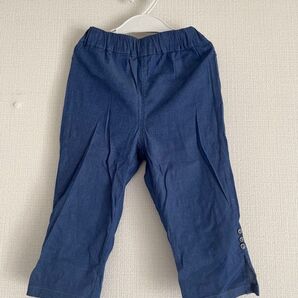 KICCOLY 子供用 七分丈パンツ 120サイズ ブルー 春夏用