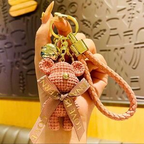 くま キーホルダー キーリング バッグチャーム 可愛い ピンク お洒落