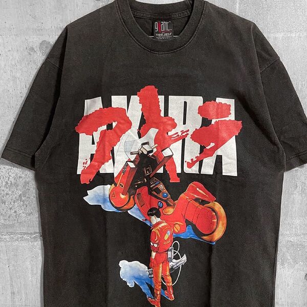 AKIRA アキラ 映画 アニメ Tシャツ 金田 鉄雄 レトロ ヴィンテージ加工